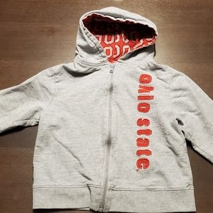 Ohio State hoodie no size listed grey/red